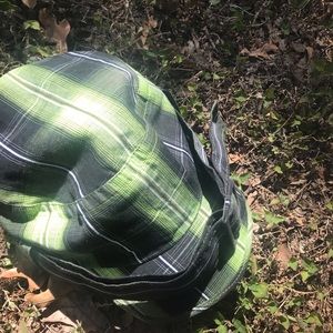 green plaid hat